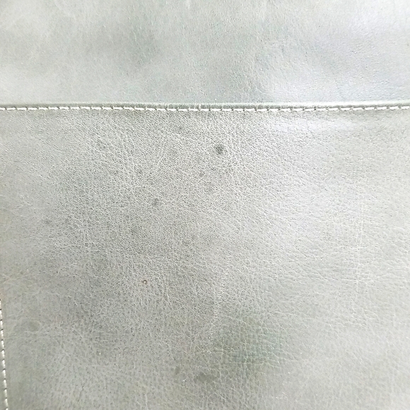 Leather green boho crossbody fringed flap purse NWOT - Picture 9 of 9